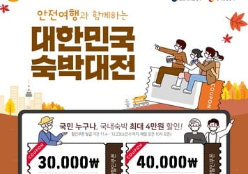 숙박 할인쿠폰 4일부터 다시 풀린다…연말연시는 사용불가