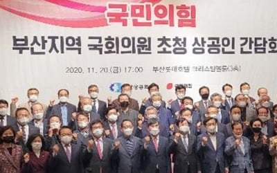 "가덕신공항 신속히 추진"…부산 상공계·국민의힘 간담회