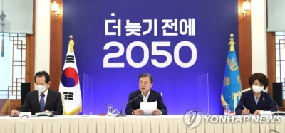 [2보] 문대통령 "2050탄소중립위 설치…임기내 기틀 마련"