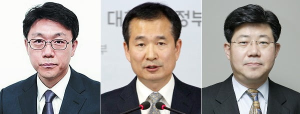 대한변호사협회가 9일 초대 고위공직자범죄수사처장(공수처장) 후보로 김진욱 헌법재판소 선임연구관(왼쪽부터)과 이건리 국민권익위 부위원장, 한명관 법무법인 바른 변호사 등 3명을 추천했다. 사진=뉴스1