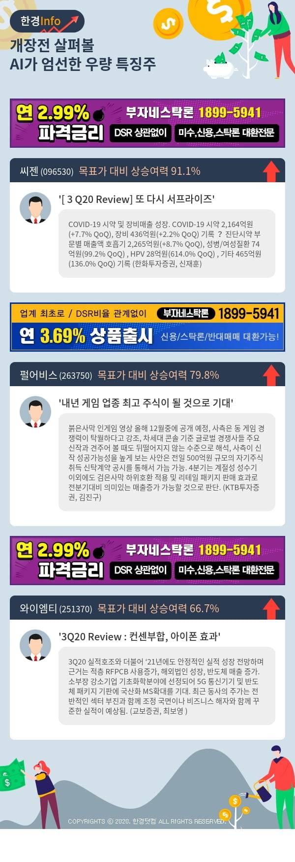 [포커스]개장전 살펴볼 AI가 엄선한 우량 특징주