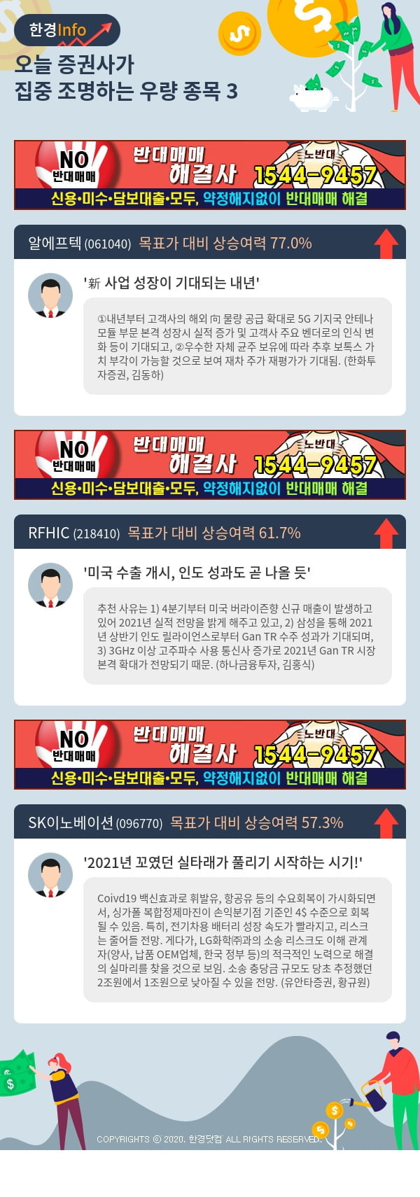 [포커스]오늘 증권사가 집중 조명하는 우량 종목 3