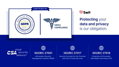 협업툴 스윗, 국제표준 보안인증 국내 최다 획득
