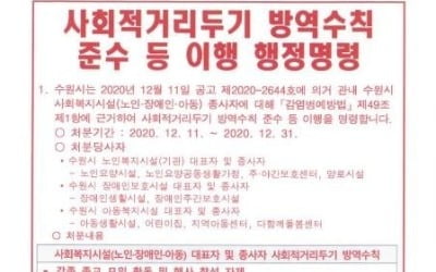 "식당도 가지마라" 수원시 명령에 분노한 사회복지사