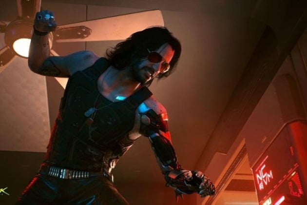 영화배우 키아누 리브스는 '사이버펑크 2077'에 모델링을 제공했다. /CDPR 홈페이지