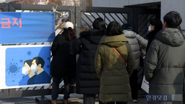 [포토] 논술시험 오매불방 걱정스러운 학부모들