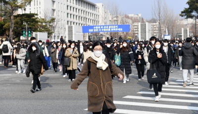 [포토] 대입 논술고사 끝 이제 집으로