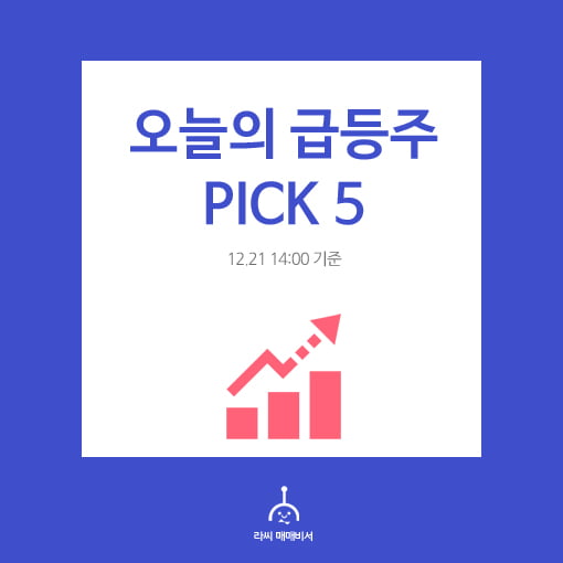 [오늘의 급등주 PICK5] - 알체라, 까뮤이앤씨, 삼천당제약...