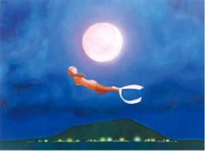 [그림이 있는 아침] 젊은 해녀, 날아오르다…김재이 '비양도의 밤'