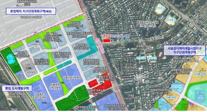 서울 송파구 문정역 앞 청년주택 438세대…2023년 입주