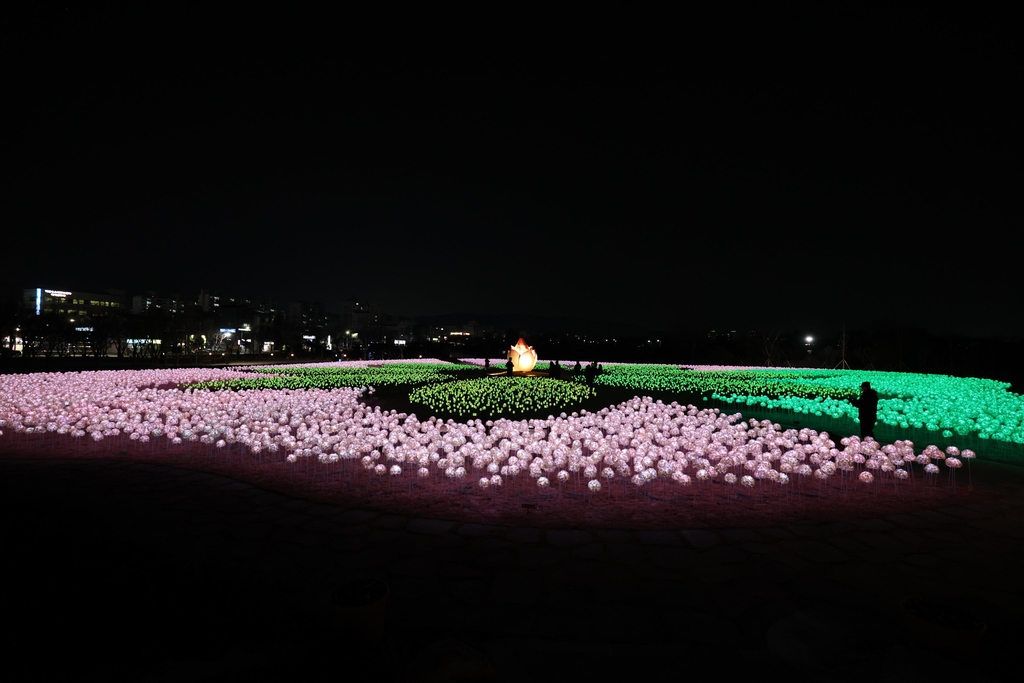 한수원, 경주 황성공원에 대규모 LED 조명 정원 조성