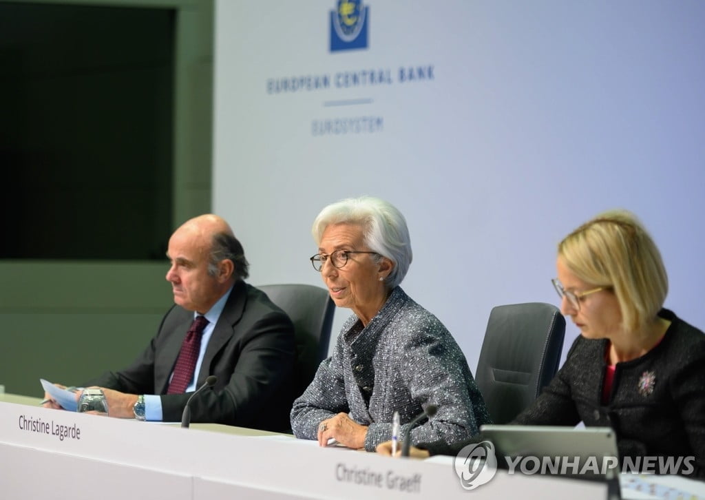 ECB, 기준금리 동결…"코로나19 대응 채권매입 규모 확대"