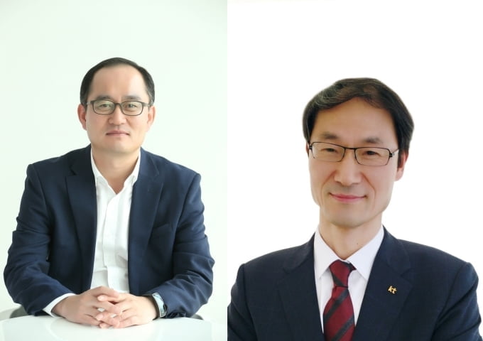 (왼쪽부터) KT 강국현 사장, 박종욱 사장 