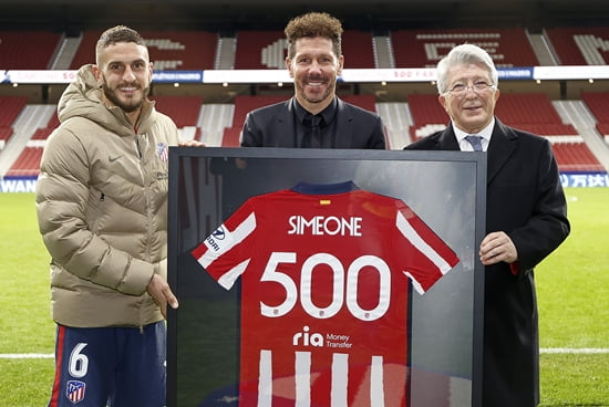 Diego Simeone commanded a record of 500 ATM games in 9 years