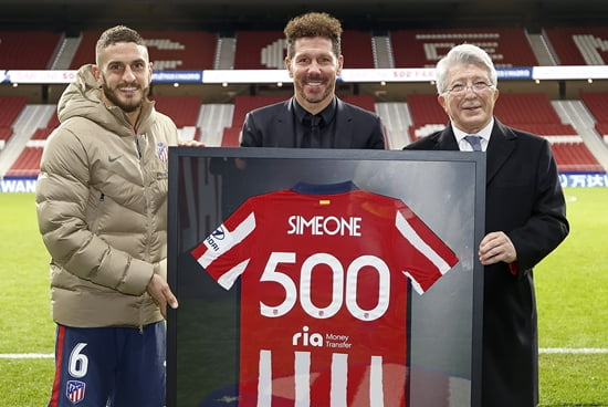 Diego Simeone, 9 년 만에 500 ATM 게임 기록