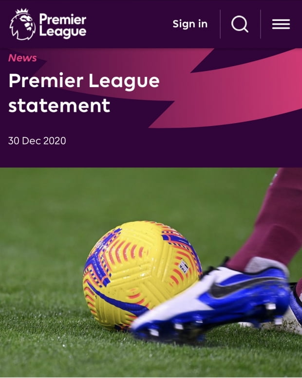 There are only 3 game cancellations…  EPL season progress’yourself’