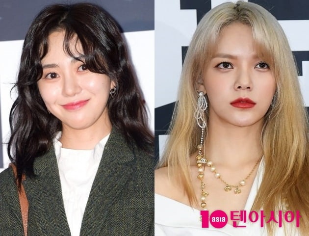 그룹 AOA 출신 배우 권민아(왼쪽), AOA 지민 / 사진=텐아시아DB