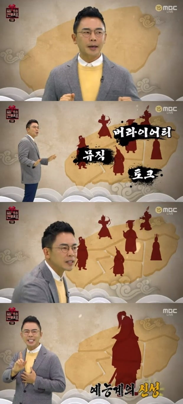 '2020 MBC 방송연예대상' 대상 후보 소개 영상에 등장한 설민석 / 사진=MBC 방송 캡처