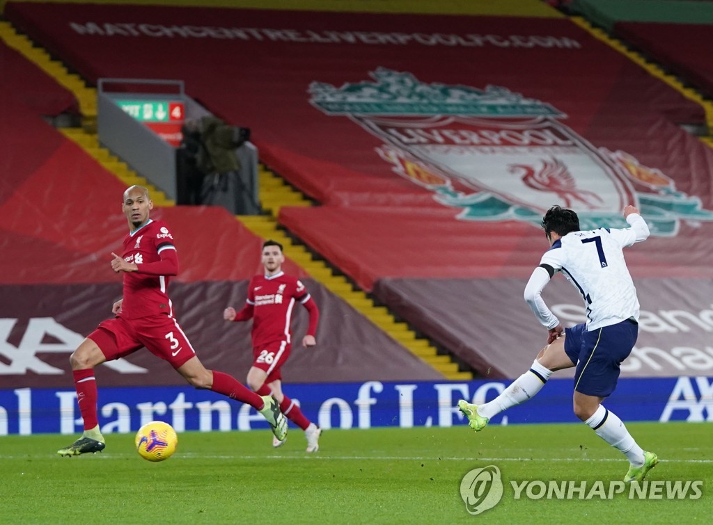 Son Heung-min leads the league in scoring with 11th goal ... Team loses 1-2 to Liverpool