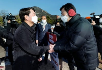 靑 앞 릴레이 시위 안철수도 응원…야권연대 '기폭제' 되나