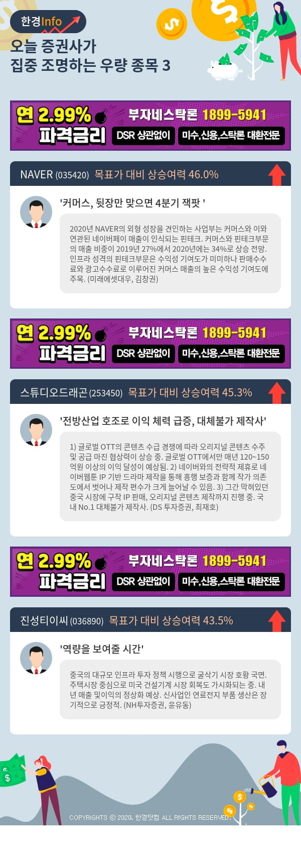 [포커스]오늘 증권사가 집중 조명하는 우량 종목 3