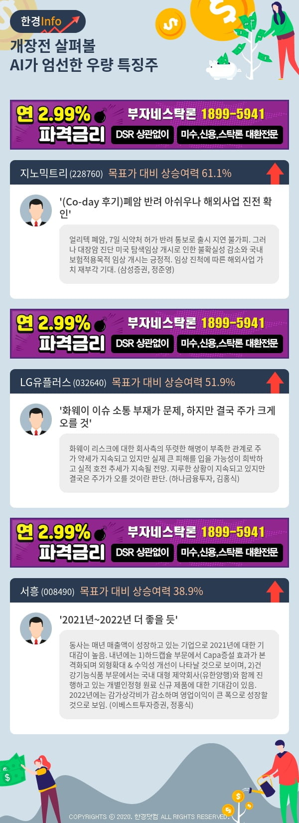 [포커스]개장전 살펴볼 AI가 엄선한 우량 특징주