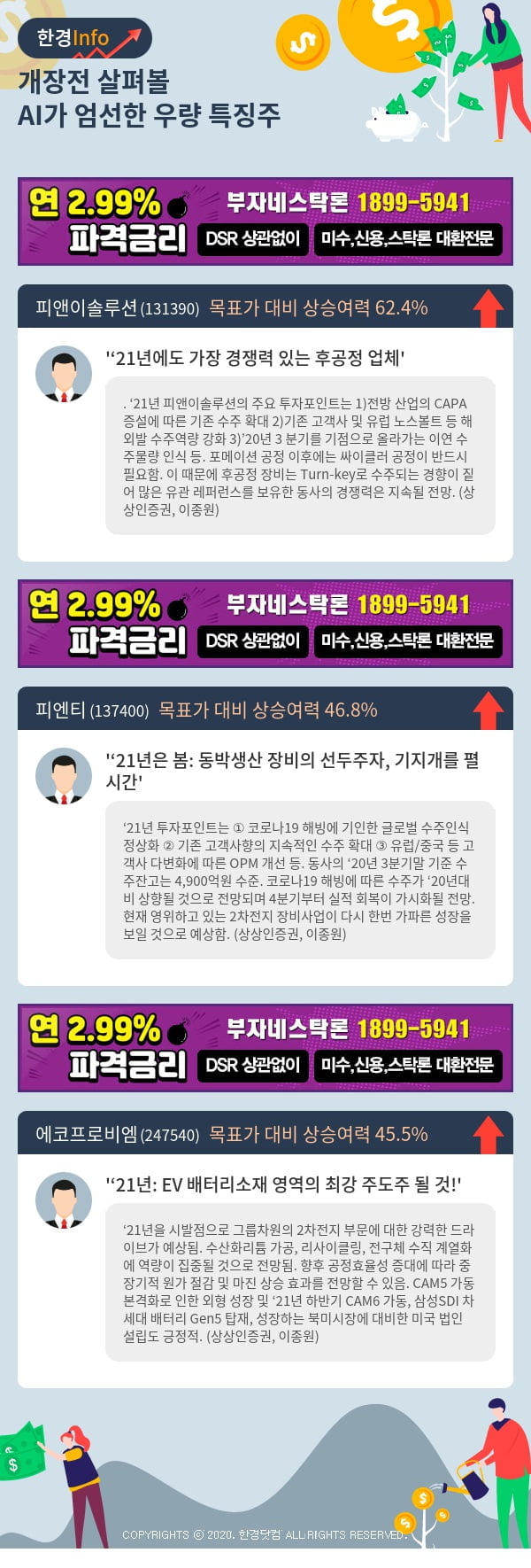 [포커스]개장전 살펴볼 AI가 엄선한 우량 특징주