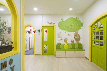 삼화페인트 항바이러스 페인트 안심닥터를 칠한 어린이집.