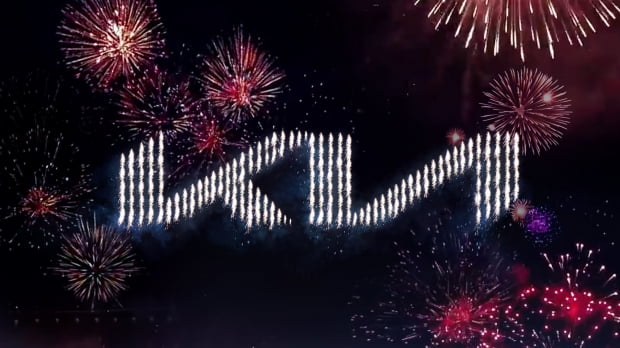 Kia Motors unveils new logo…  KIA embroidered with drones and firecrackers