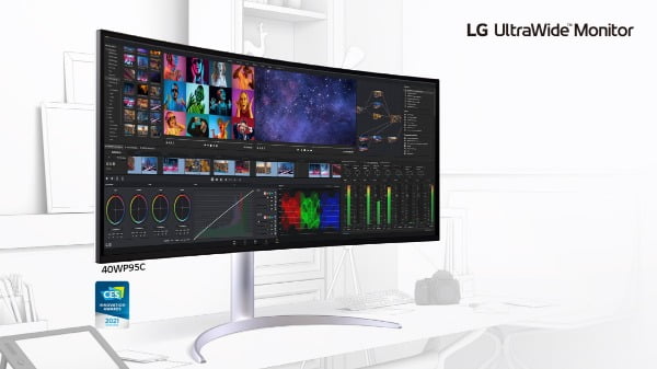  LG전자가 CES 2021에서 프리미엄 모니터 신제품을 공개하며 시장 공력을 가속화 한다. LG 울트라와이드 모니터 이미지/사진제공=LG전자