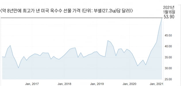 치솟는 국제 곡물 가격…"국내 식탁 물가도 오른다"