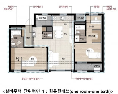 롯데건설, 중산층용 실버주택 '3가지' 평면 개발