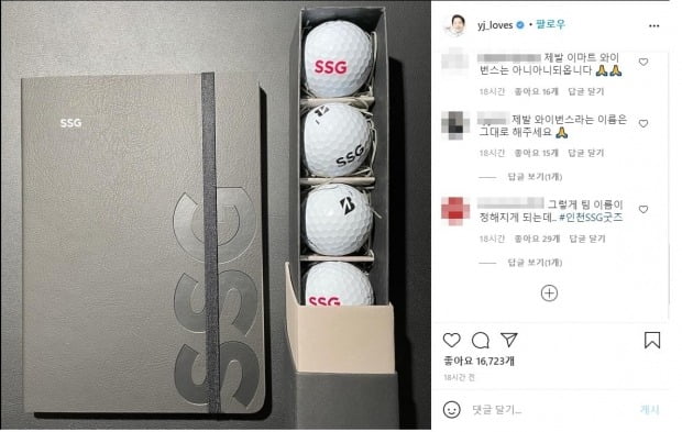 사진=정용진 신세계그룹 부회장 인스타그램 캡처