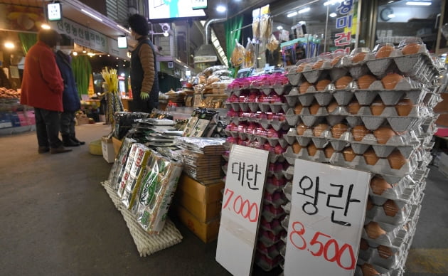 계란 한 판에 8천원대