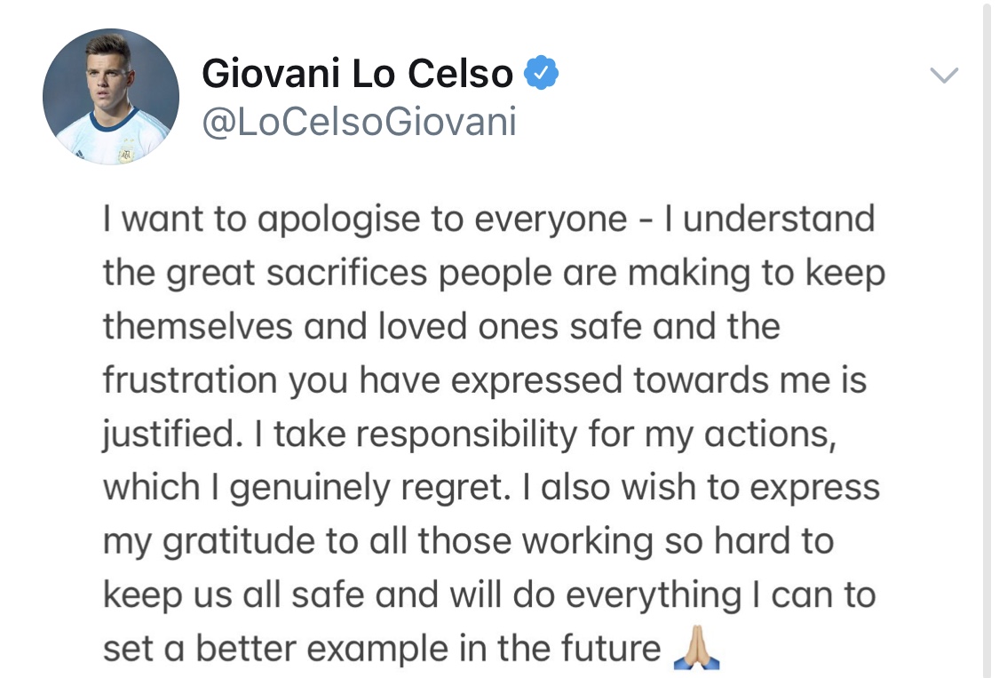 Lamela-Ro Selso's Apology “Regret and Sorry”