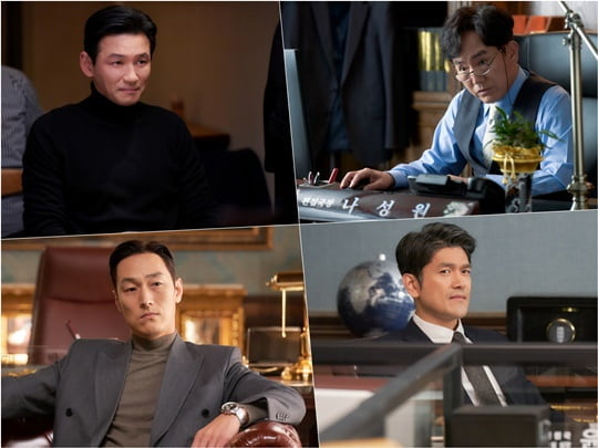 '허쉬' 황정민, 손병호, 김재철, 이지훈 (사진= JTBC 제공)  