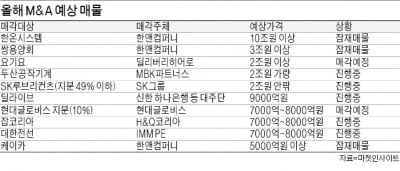 기업들 실탄 '두둑'…'M&A 큰장' 선다