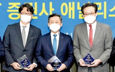  한경비즈니스 선정 '2020 하반기 베스트 증권사·애널리스트' 시상식