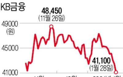 배당 축소 압박에 투자자 이탈 가속…4대 은행株 급락