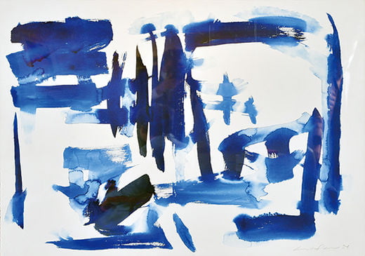 이우환, with winds, 91cmx64cm, 1986년