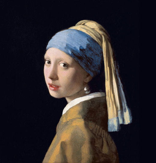 요하네스 페르메이르, 진주 귀걸이를 한 소녀, 1665년, 마우리츠하위스