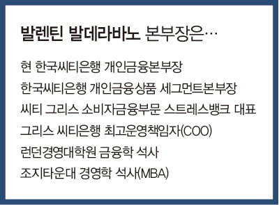 발렌틴 한국씨티은행 본부장 “영업점은 자산관리 안내 거점…최고 자부”