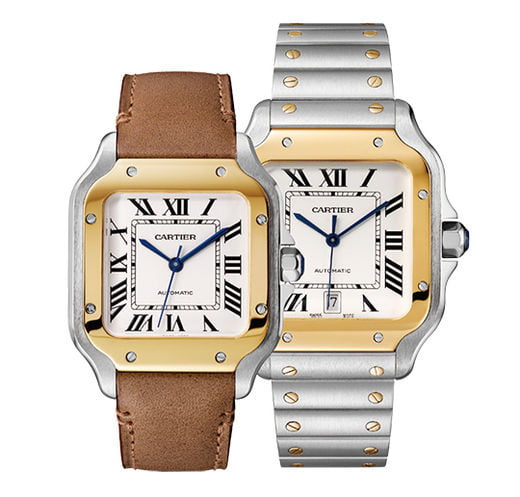 Santos de Cartier Steel & Yellow Gold