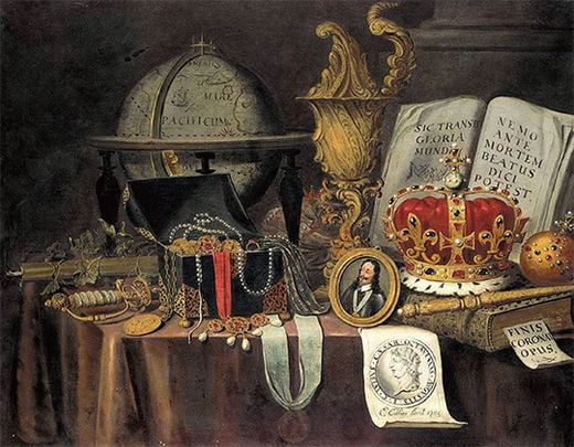 에드바르트 콜리어, 바니타스 정물화, 1705년, 개인 소장