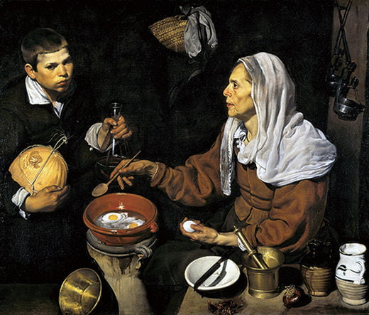 디에고 벨라스케스, 달걀을 부치는 노파, 1618년, 스코틀랜드 내셔널갤러리