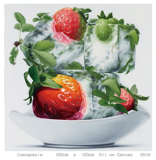 아이스캡슐, 캔버스에 유채, 100×100cm, 2015년