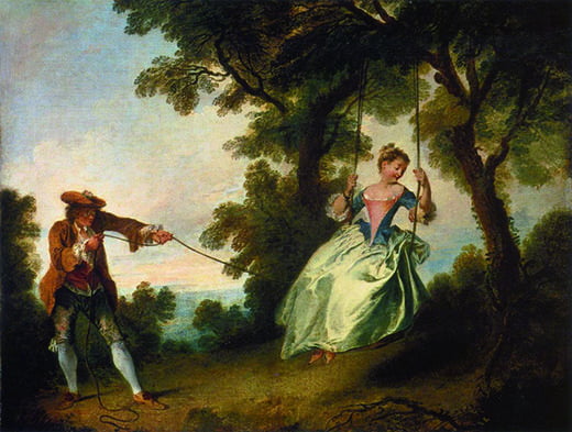 니콜라 랑크레, <그네>, 1735경, 빅토리아 앤 앨버트 미술관