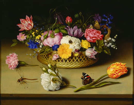 암브로시우스 보스카르트, 꽃 정물화’, 1614년, 로스앤젤레스 게티미술관