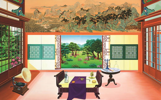 ‘풍경을 향유하다’, 2013년, 리넨에 유채, 162×260.6cm