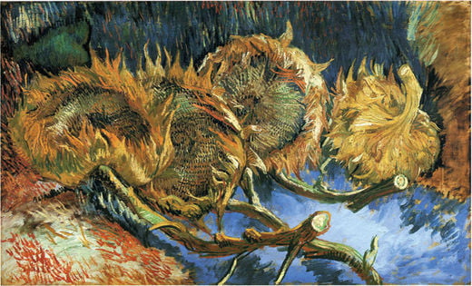 빈센트 반 고흐, ‘네 송이 해바라기’, 1887년, 오테를로 크뢸러 뮐러 미술